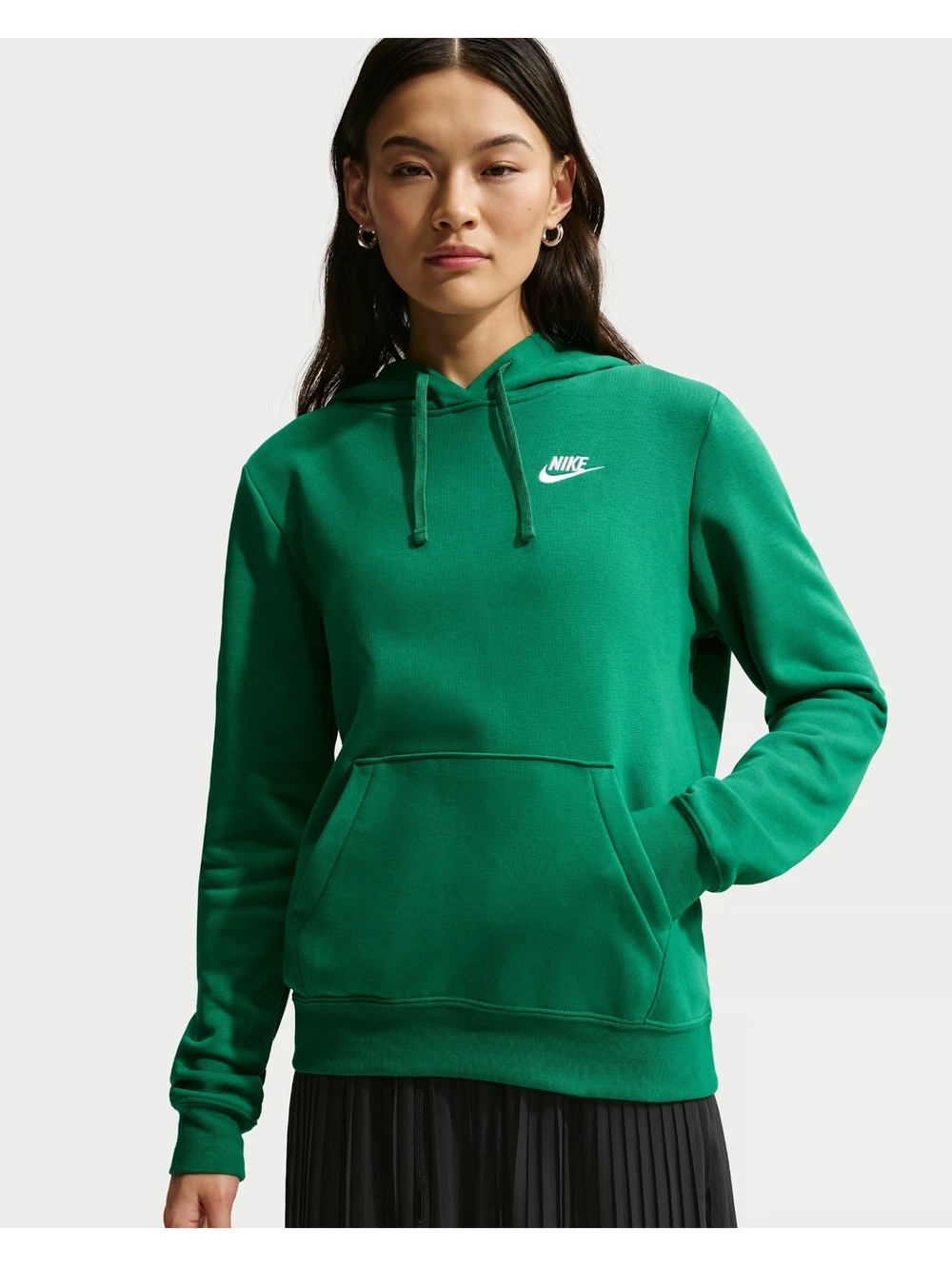 Nike Club Fleece Malachite Green Pullover Hoodie Women’s L